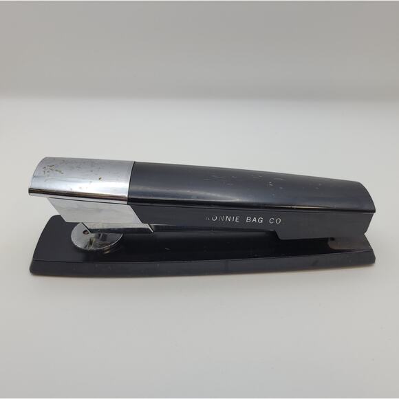 Vintage Swingline 333 Stapler Mid Century Black Long Island NY Ronnie Bag Co - Picture 6 of 16